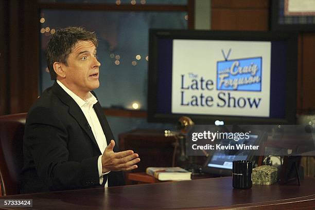 Talk show host Craig Ferguson appears at "The Late Late Show with Craig Ferguson" at CBS Television City on April 12, 2006 in Los Angeles, California.