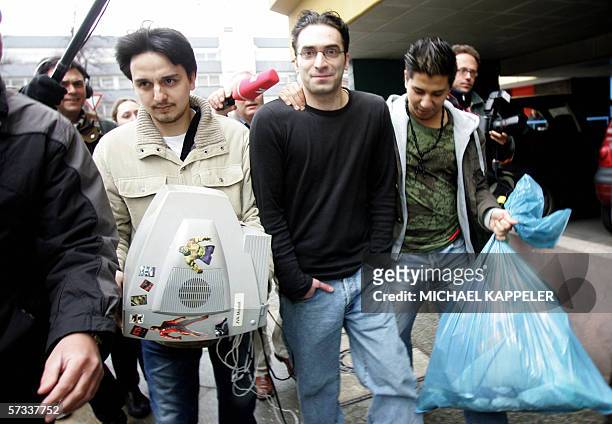 Surucu , brother of Ayhan Surucu who was convicted of murdering his sister in a so-called honor killing last year, walks out of a Berlin court with...