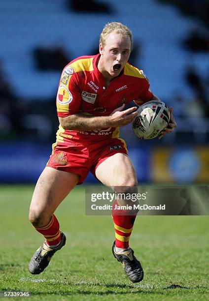 Michael Dobson of Catalans in action during the Engage Super League match between Harlequins RL and Catalans Dragons at the Twickenham Stoop on April...