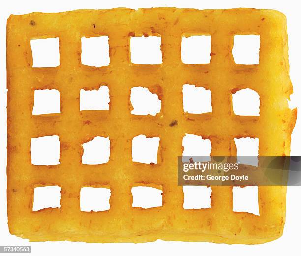 close-up of a pretzel - potato waffles stock pictures, royalty-free photos & images