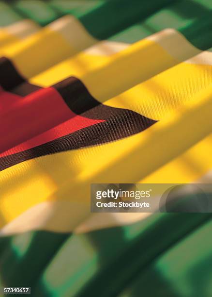 close-up of the flag of guyana - guyana flag stock pictures, royalty-free photos & images