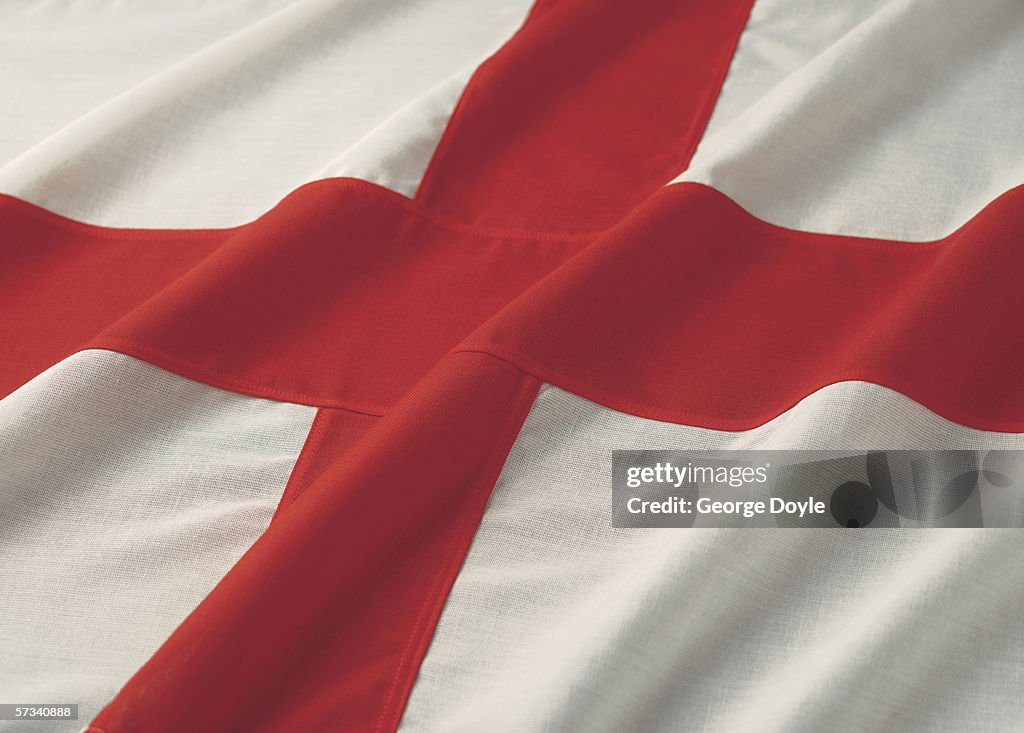 Close-up of the flag of England