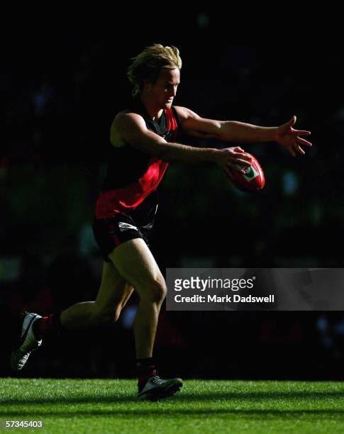 Jason Winderlich for the Bombers in action during the round three AFL match between the Essendon Bombers and the Western Bulldogs at the Telstra Dome...