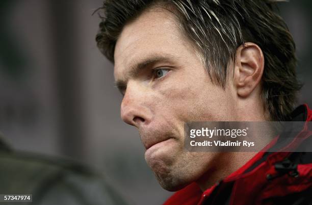 Danilo Hondo of Germany and Team Lamonta looks on prior to the Rund um Koeln cycling race on April 17, 2006 in Cologne, Germany. Hondo didn't get...