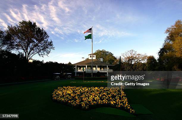 General view of the clubhouse during practice for The Masters at the Augusta National Golf Club on April 5, 2006 in Augusta, Georgia.