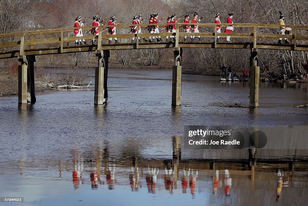 Reenactors Celebrate Revolutionary War Battles Of Lexington And Concorde