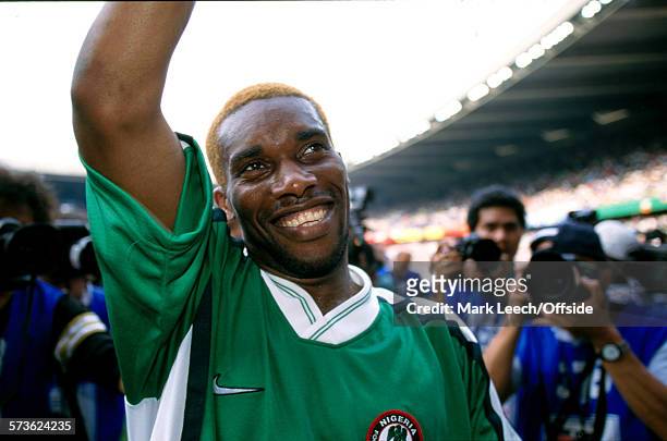June 1998 - Fifa World Cup - Nigeria v Bulgaria - Jay Jay Okocha of Nigeria.