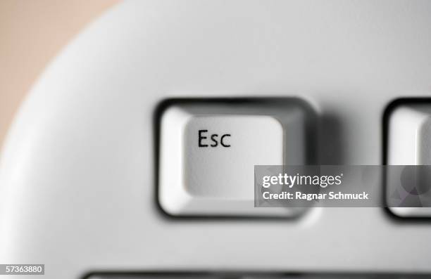 an escape key on a computer keyboard - escape stock pictures, royalty-free photos & images