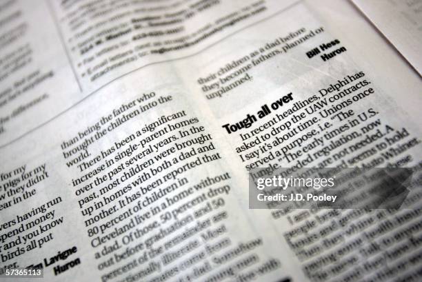 Letter to the editor in the local paper criticizes the high pay workers make at Delphi's Sandusky factory where they produce wheel bearings for GMC...