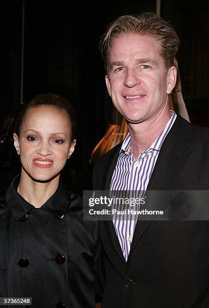 Actor Matthew Modine and his wife Caridad Rivera attend an exhibition opening to celebrate designer Miuccia Prada's opening of "Waist Down - Skirts...