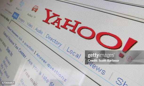 In this photo illustration the search page of the multi-facetted internet giant Yahoo is displayed on a computer screen on April 13, 2006 in London,...