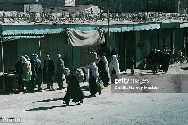 Street in Hebron, in the southern West Bank, 1975.