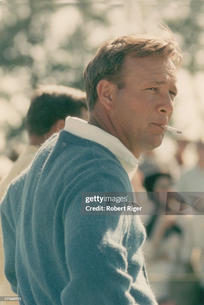 Portrait Of Arnold Palmer Smoking