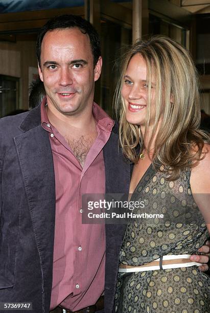 Musician Dave Matthews and his wife Ashley Harper attend the opening night of "Three Days of Rain" at the Bernard B. Jacobs Theatre on April 19, 2006...