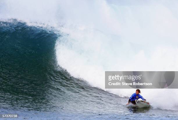Mark Occhilupo of Australia competes during the Rip Curl Pro on April 20, 2006 at Bells Beach, Australia.