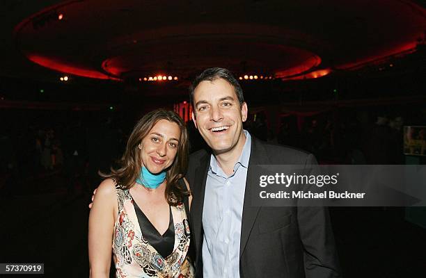 Christina Marouda, director Indian Film Festival, and producer Doug Mankoff attend the after party for the screening of Fox Searchlight's "Water" at...
