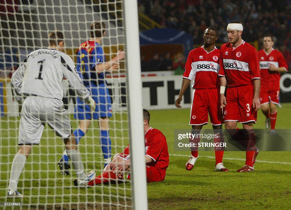 Steau Bucharest goal keeper Mark Schwarz