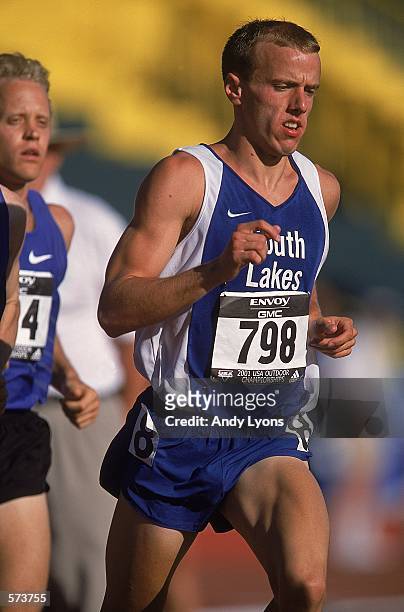 Alan Webb paces himself for the Men's 1,500 meter Running Event during the USA Track and Field Championships at Hayward Field in Eugene,...