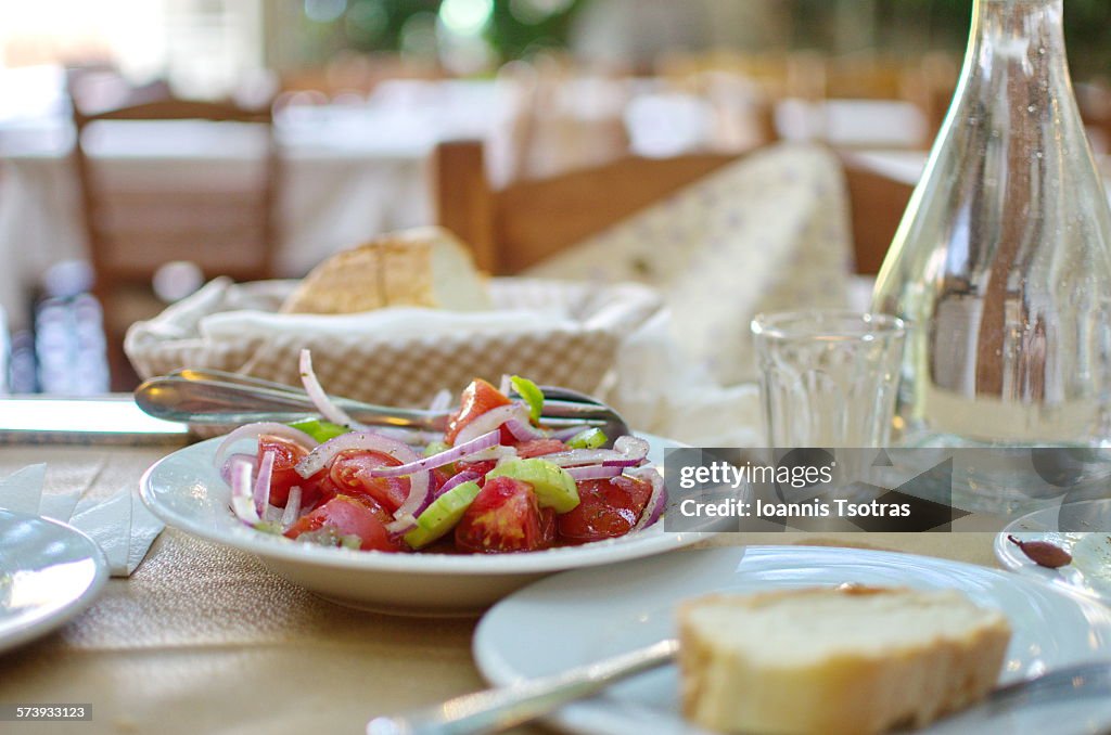 Greek Salad on a table