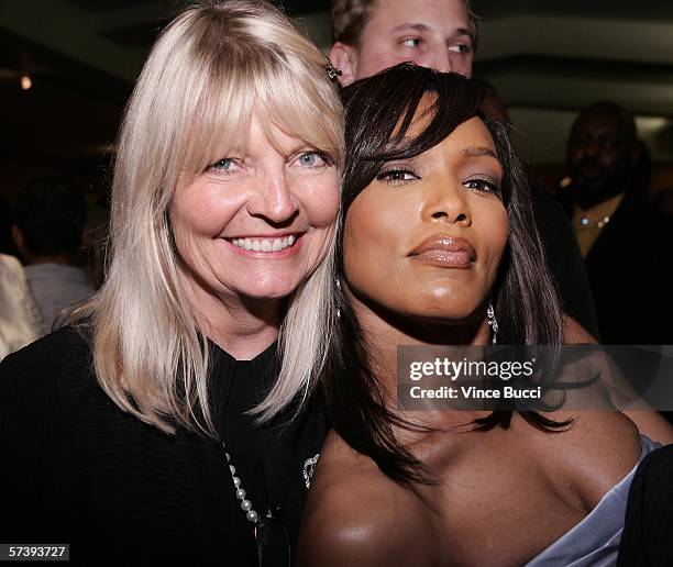 Producer Nancy Hult Ganis and actress Angela Bassett attend the after party for the Los Angeles premiere of the Lionsgate film "Akeelah and the Bee"...