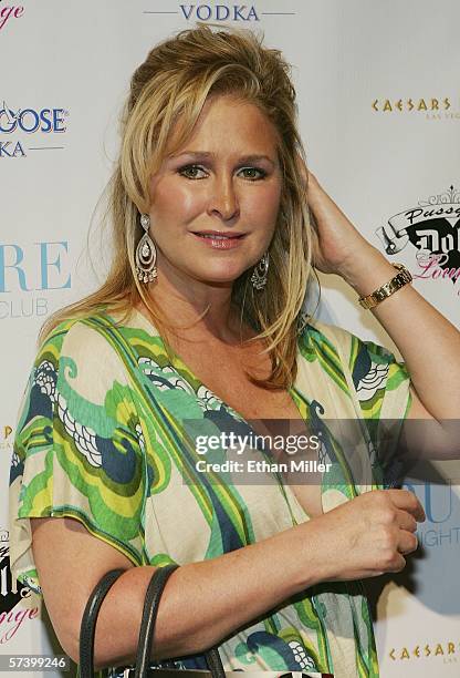 Kathy Hilton arrives for a listening party for Kevin Federline's new album "Playing With Fire" at the Pure Nightclub at Caesars Palace April 21, 2006...