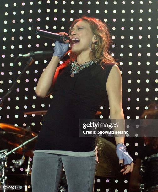 Actress-turned-singer Hilary Duff kicked off her European Tour with a sold-out show in The Point Theatre, Dublin, Ireland - 21.04.06.