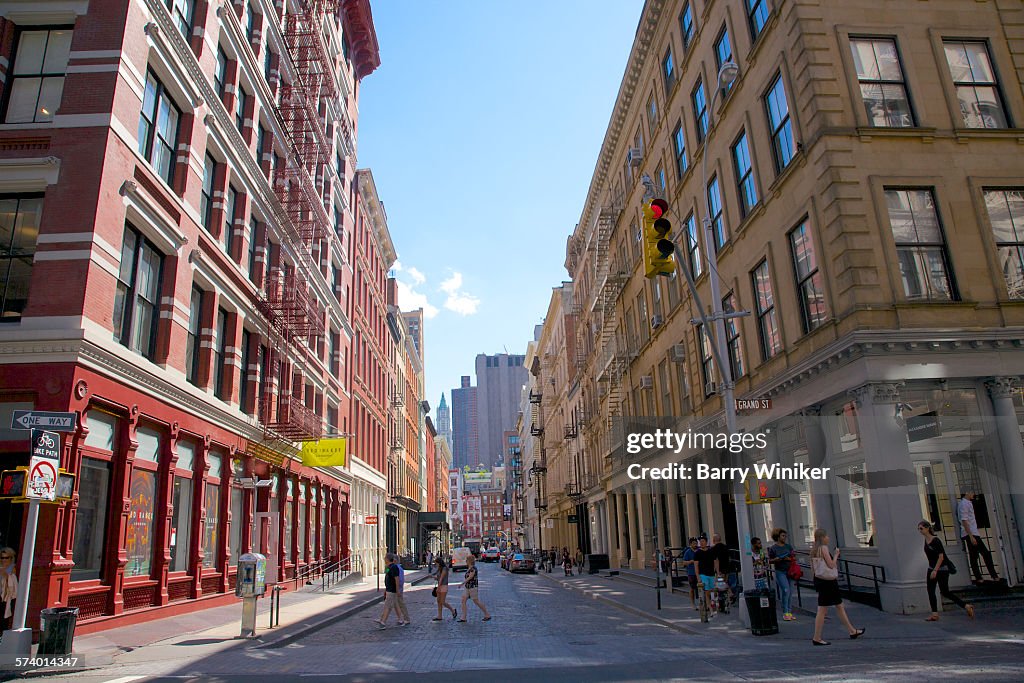 Mercer Street in late afternoon, Soho, NYC