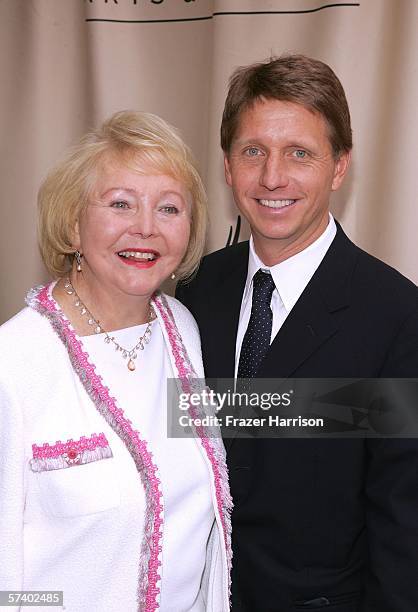 Lee Phillip Bell and her son Bradley Bell arrive at the 33rd Annual Daytime Creative Arts Emmy Awards held at the Grand Ballroom at Hollywood and...