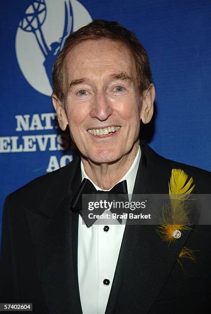 Bob McGrath arrives to the press room at the Creative Arts Daytime Emmy Awards at the Marriot Marquis Hotel on April 22, 2006 in New York City.