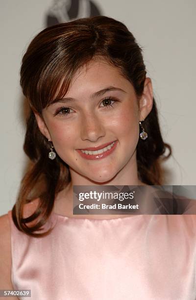 Actress Julianna Rose Mauriella arrives to the Creative Arts Daytime Emmy Awards at the Marriot Marquis Hotel on April 22, 2006 in New York City.