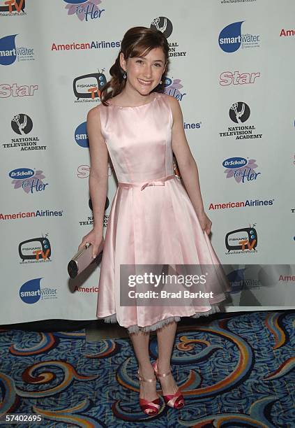 Actress Julianna Rose Mauriella arrives to the Creative Arts Daytime Emmy Awards at the Marriot Marquis Hotel on April 22, 2006 in New York City.