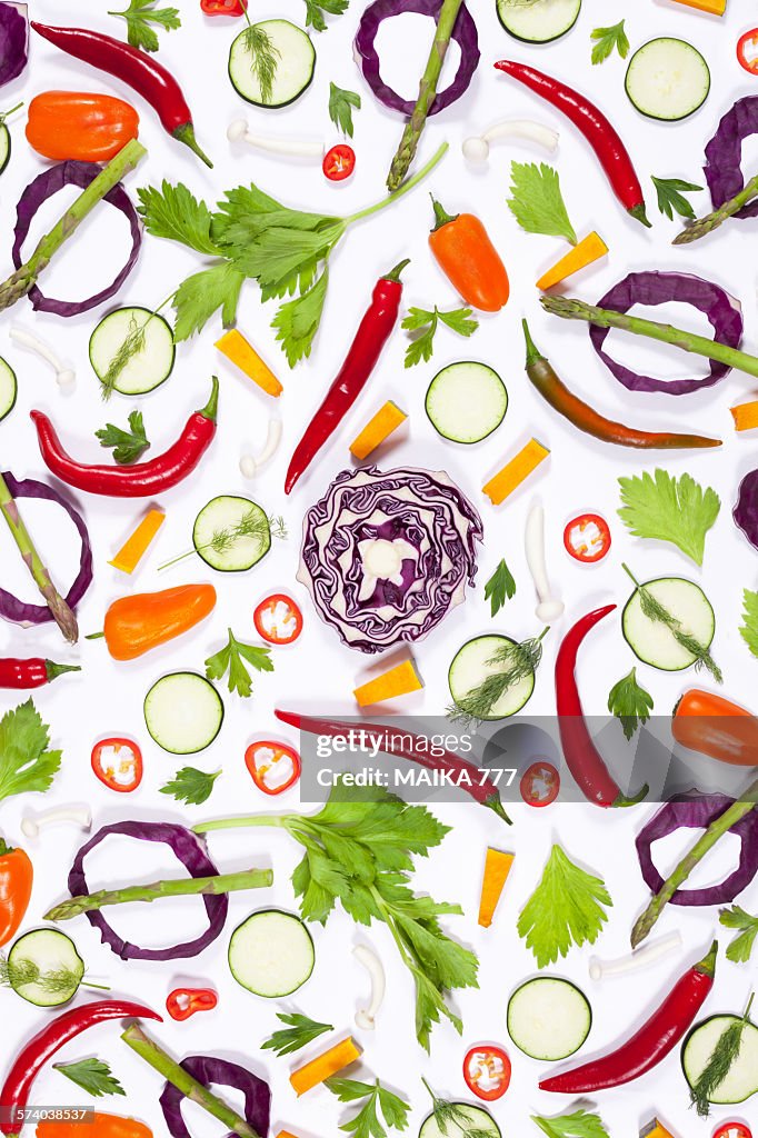 Fresh Food Pattern Food Pattern With Fresh Vegetables High-Res Stock Photo - Getty Images