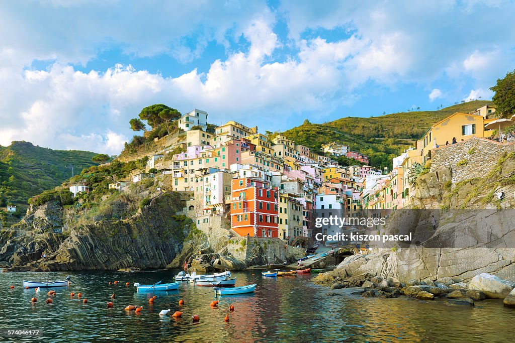 Riomaggiore , cinque terre , Italy . .