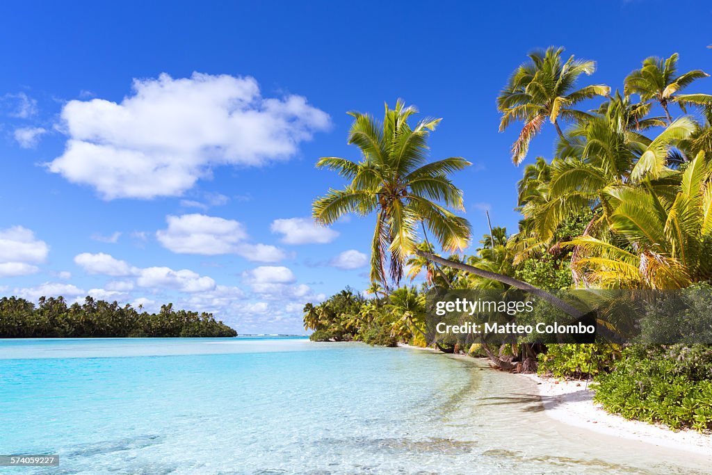 Beach at One Foot Island, Aitutaki, Cook islands