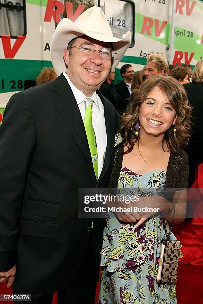 Director Barry Sonnenfeld and daughter actress Chloe Sonnenfeld arrive at Sony Pictures' premiere of "R.V." at the Mann Village Theatre on April 23,...