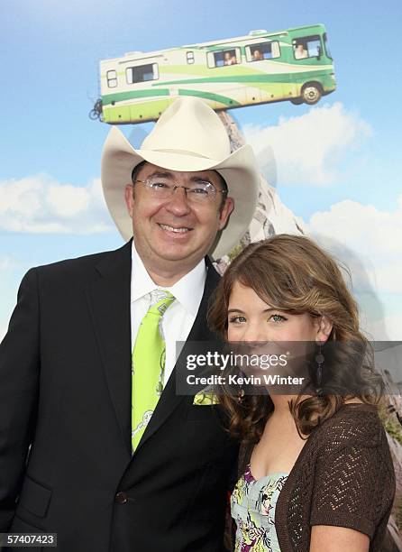 Director Barry Sonnenfeld and daughter actress Chloe Sonnenfeld pose at the premiere of Columbia Picture's "RV" at the Village Theater on April 23,...