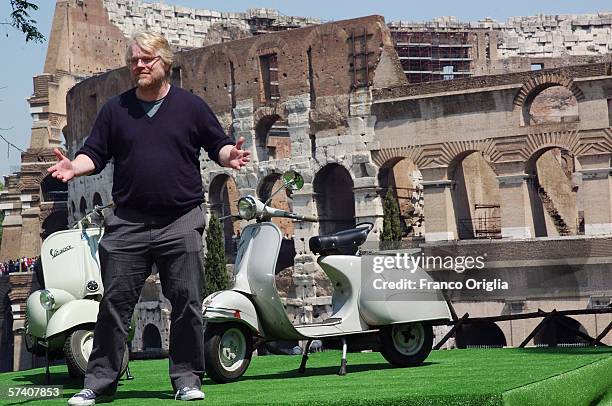 Actor Philip Seymour Hoffman attends the 'Mission Impossible 3' photocall at The Colosseum ahead of this evening's World Premiere, on April 24, 2006...