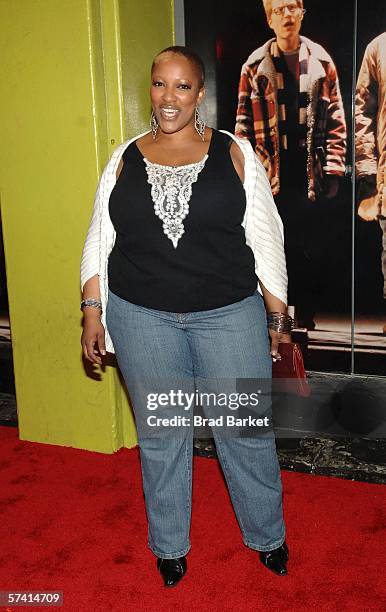Singer Frenchie Davis arrives for the 10th Anniversary of "Rent" at the Nederlander Theater on April 24, 2006 in New York City.