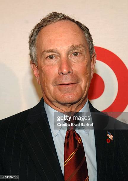 New York City Mayor Michael Bloomberg arrives for the 10th Anniversary of "Rent" at the Nederlander Theater on April 24, 2006 in New York City.