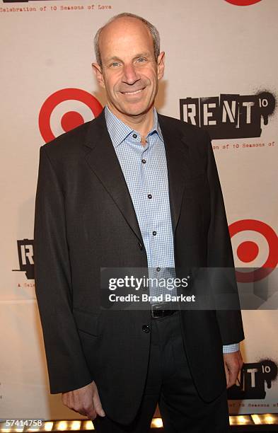 Jonathan Tisch, ceo of Loews Corporation, arrives for the 10th Anniversary of "Rent" at the Nederlander Theater on April 24, 2006 in New York City.