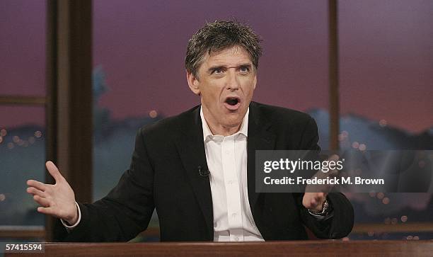 Host Craig Ferguson speaks during a segment of The Late Late Show With Craig Ferguson at CBS Television Studios on April 24, 2006 in Los Angeles,...