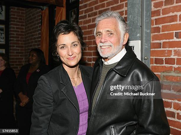 Actress Alexandra Hedison and father actor David Hedison attend the VDAY West LA 2006 cocktail reception at the Ivy Substation on April 24, 2006 in...