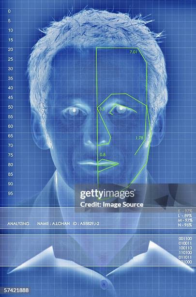 face recognition system - facial recognition technology stock-fotos und bilder