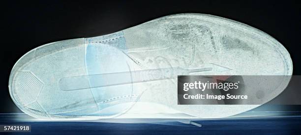 knife hidden in a shoe - airport x ray images stock pictures, royalty-free photos & images