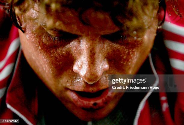 Jan Ullrich of Germany from the T-Mobile Team warm up before the first stage time trial of the 2006 edition of the Tour de Romandie on April 25, 2006...