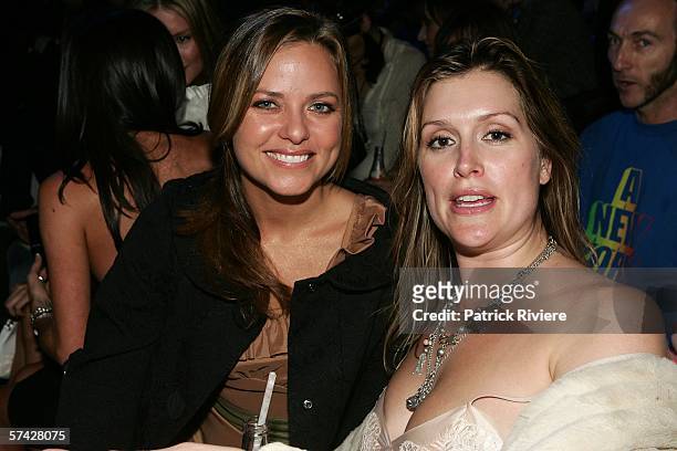Actress, TV host Toni Pearen and model Kate Fischer attend the Allanah Hill collection show in the Overseas Passenger Terminal during Mercedes...