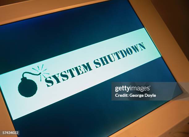 Computer System Is Down Sign Shutdown (Computing) Photos and Premium High Res Pictures - Getty Images