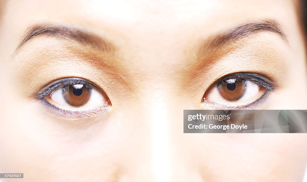 Close-up of a woman's eyes