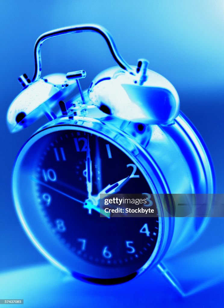 Tungsten toned close-up of an alarm clock