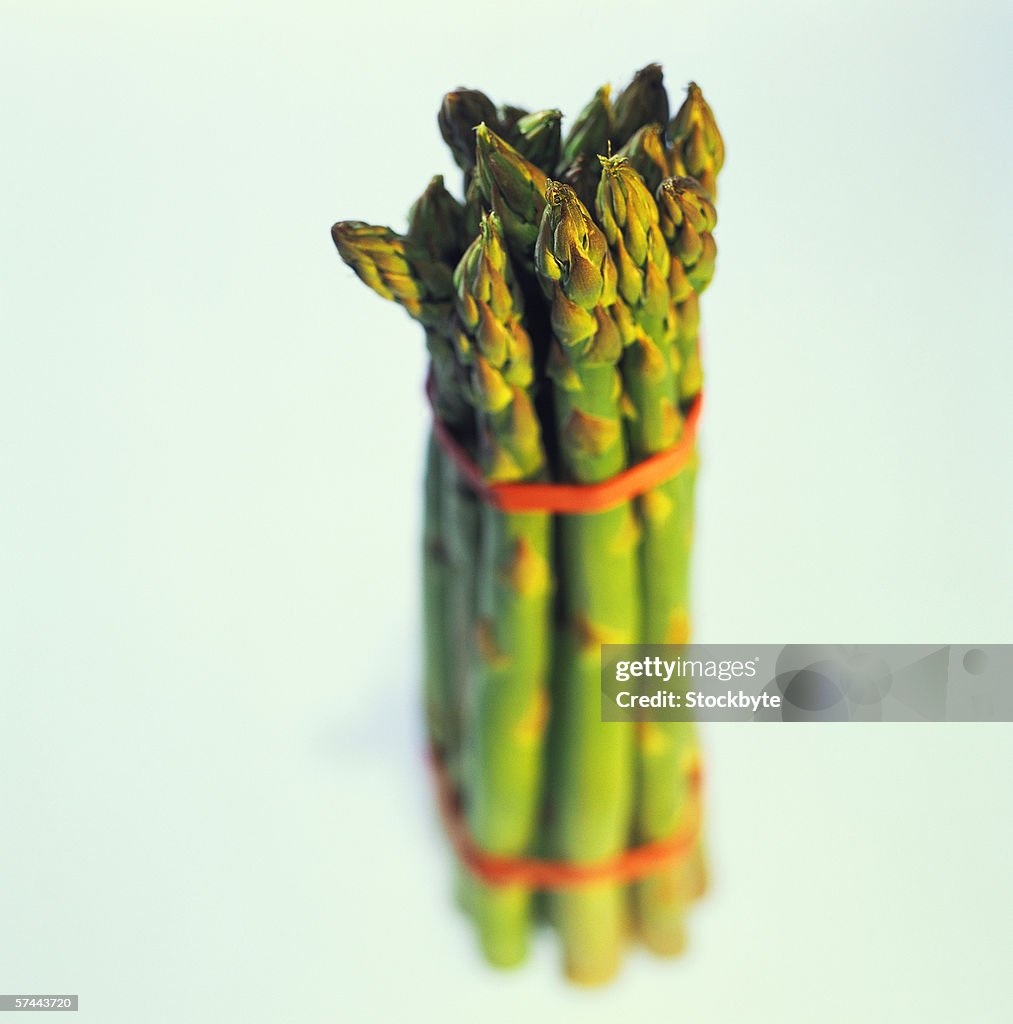 Close-up of a bundle of asparagus